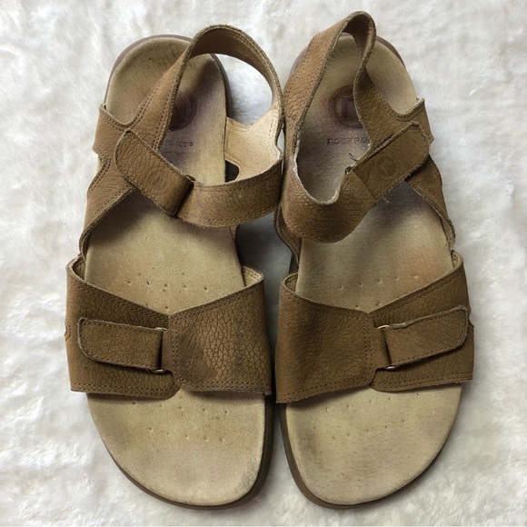𝅺rockport Brown Leather Sandals Size 6.5B - Picture 2 of 10